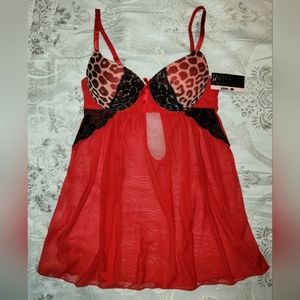 Inteco Intimates Push-up Lingerie/Slip, Sz M(6). NWT!